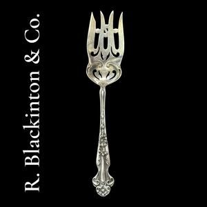 R Blackinton & Co RARE Art Nouveau 1904 Daisy Sterling Silver 7-1/4 Inch Fork
